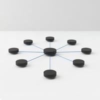 Firefly_03 — RELATIONSHIP GRAPH (Radial Structure)__Minimal white architectural environment.  467868