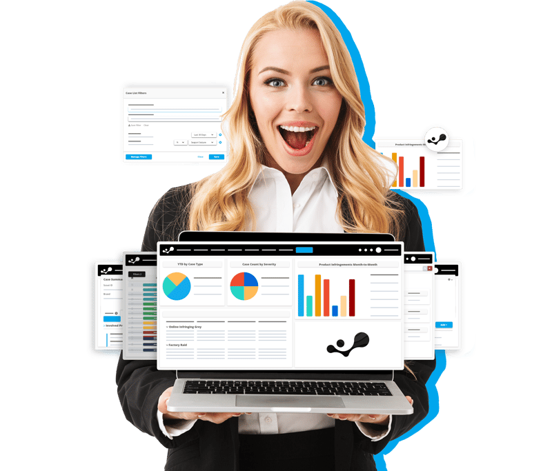 Scout_Overview_Woman Holding Laptop_Scout Screens_Blue