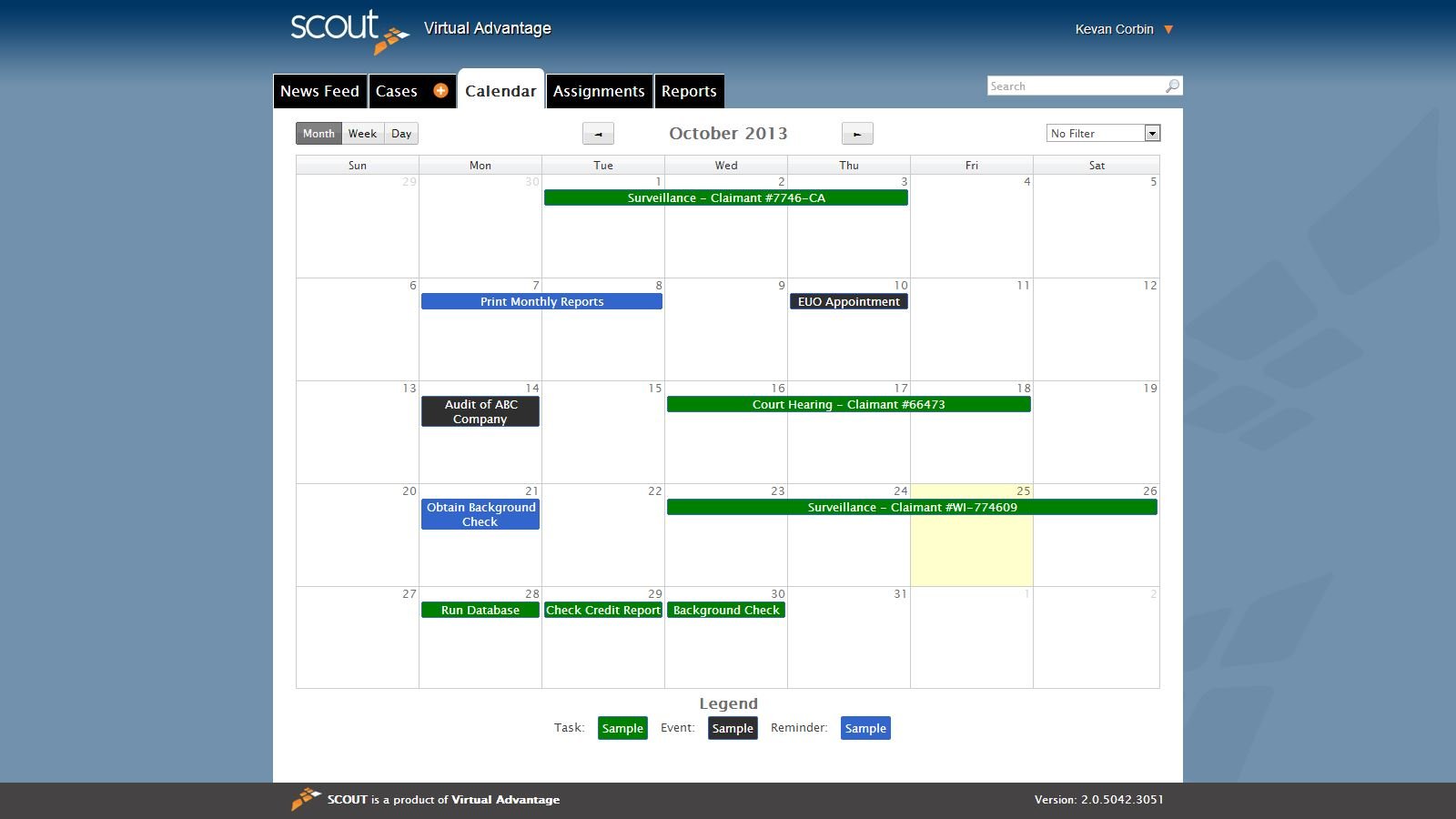 Actions & Calendar Case Management Software Actions & Calendar Case Management Software