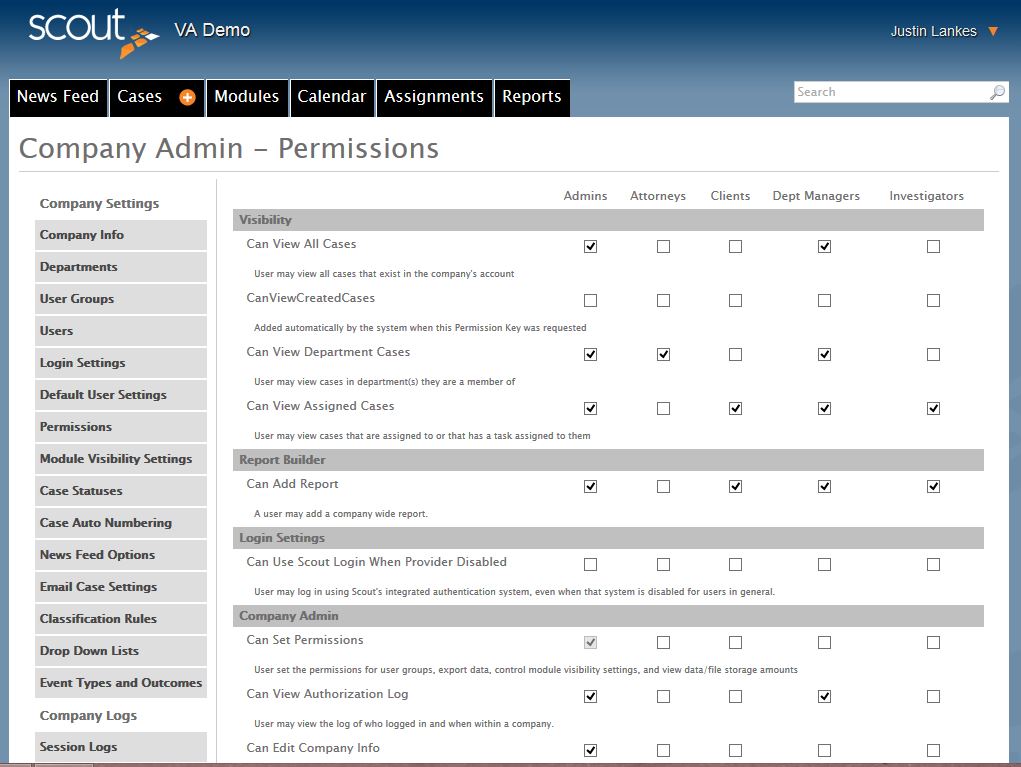 Company Admin Permissions Case Management Software Company Admin Permissions Case Management Software